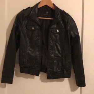 Youth, Lg faux leather jacket. Excellent cond.